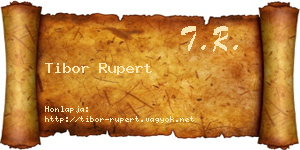 Tibor Rupert névjegykártya